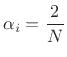 $\displaystyle \alpha_i = \frac{2}{N}$