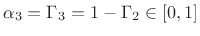 $ \alpha_3=\Gamma _3=1-\Gamma _2\in[0,1]$