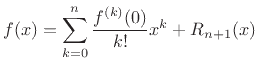 $\displaystyle f^\prime(0) = f_1 + R^\prime_{n+1}(0) = f_1
$