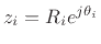 $ z_i = R_i
e^{j\theta_i}$
