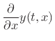 $\displaystyle y'(t,x)$