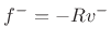 $\displaystyle \left[\begin{array}{c} f \\ [2pt] v \end{array}\right] = \left[\begin{array}{cc} 1 & 1 \\ [2pt] \frac{1}{R} & -\frac{1}{R} \end{array}\right]
\left[\begin{array}{c} f^{{+}} \\ [2pt] f^{{-}} \end{array}\right].
$