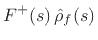 $\displaystyle F^{+}(s) \left[\frac{R(s)-R_0}{R(s)+R_0}\right]$