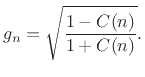 \begin{eqnarray*}
g+gc+c\eta_i &=& [gc+\eta_i(c-1)]\eta_i = gc\eta_i + \eta_i^2 (c-1)\\
\,\,\Rightarrow\,\,\eta_i &=& \frac{c(g-1)}{2(1-c)}
\pm \sqrt{\frac{c^2(1-g)^2 - 4g(1-c^2)}{(c-c)^2}}\\
&=& \frac{(g-1)c}{2(1-c)} \pm
j\sqrt{g\left(\frac{1+c}{1-c}\right)
- \frac{c^2(1-g)^2}{4(1-c)^2}}.
\end{eqnarray*}