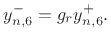 $\displaystyle y^{-}_{n,6} = g_ry^{+}_{n,6}.
$