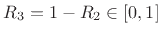 $ R_3=1-R_2\in[0,1]$