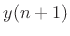 $\displaystyle \hat y(n+\eta) = y(n) + \eta\cdot\left[y(n+1) - y(n)\right].
$