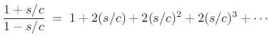 $\displaystyle c\frac{1-z^{-1}}{1+z^{-1}}, \quad c>0, \; c=2/T\;$