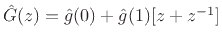 $ h=[\ldots,0,{\hat g}(1),{\hat g}(0),{\hat g}(1),0,\ldots]$