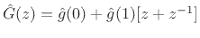 $ h = [{\hat g}(1),{\hat g}(0),{\hat g}(1),0,\ldots]$