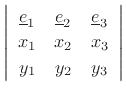 $\displaystyle \underline{x}\times \underline{y}$