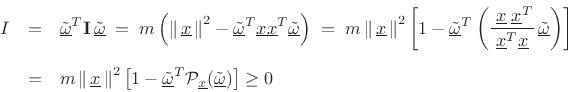 $\displaystyle \underline{L}\eqsp \mathbf{I}\,\underline{\omega}\eqsp \lambda\underline{\omega}
$