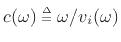 $ \exp{\left\{j\omega t\pm
v(j\omega)x\right\}}=\exp{\left\{\pm{v_r}(\omega)x\right\}}\cdot\exp{\left\{j\omega\left(t
\pm {v_i}(\omega)x/\omega\right)\right\}}$