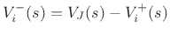 $\displaystyle V^-_i(s) = V_J(s) - V^+_i(s)$
