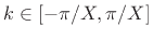 $ k\in[-\pi/X,\pi/X]$