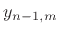 $\displaystyle y_{n-1,m}$