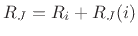 $ R_J = R_i + R_J(i)$