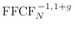 \begin{eqnarray*}
\hbox{FBCF}_{N}^{\,g} &\isdef & \frac{1}{1 - g\,z^{-N}}\\ [5pt]
\hbox{FFCF}_{N}^{\,-1,1+g} &\isdef & -1 + (1+g)z^{-N}.
\end{eqnarray*}