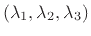 $\displaystyle \mathbf{A}_3 = \left[\begin{array}{ccc}
\lambda_1 & 0 & 0\\ [2pt]
a & \lambda_2 & 0\\ [2pt]
b & c & \lambda_3
\end{array}\right]
$