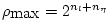 $ \rho_{\mbox{max}}= 2^{n_l+n_\eta}$