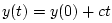 $\displaystyle y(t) = y(0) + ct
$