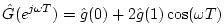 $\displaystyle {\hat G}(e^{j\omega T}) = {\hat g}(0) + 2{\hat g}(1) \cos(\omega T)
$