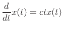 $\displaystyle \frac{d}{dt}x(t) = c t x(t)
$