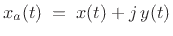 $\displaystyle x_a(t) \eqsp x(t) + j\,y(t)$