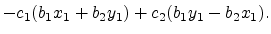 $\displaystyle -c_1 (b_1x_1 +b_2y_1) + c_2 (b_1y_1-b_2x_1).$