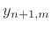 $ y_{n+1,m}$