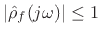 $ \left\vert\hat{\rho}_f(j\omega)\right\vert \leq 1$