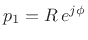 $ p_1 = R\,e^{j\phi}$