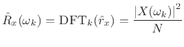 $ R_x(\omega) \isdef
\hbox{\sc DTFT}_k(r_x)$