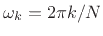 $ \omega_k=2\pi k/N$