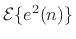 $ {\cal E}\{e^2(n)\}$