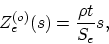 \begin{displaymath}
Z_{e}^{(o)}(s) = \frac{\rho t}{S_{e}} s,
\end{displaymath}