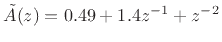 $ A(z)=1+1.4z^{-1}+0.49z^{-2}$