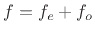 $ f=f_e+f_o$