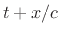 \begin{eqnarray*}
y'_r&=& -\frac{1}{c}{\dot y}_r\\ [5pt]
y'_l&=& \frac{1}{c}{\dot y}_l,
\end{eqnarray*}