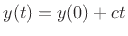 $\displaystyle y(t) = y(0) + ct
$