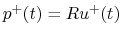 $p^+(t) = Ru^+(t)$