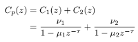 Parallel Comb Filter Equation
