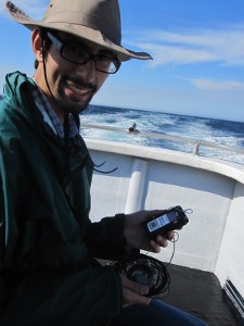 Mike with his hydrophone