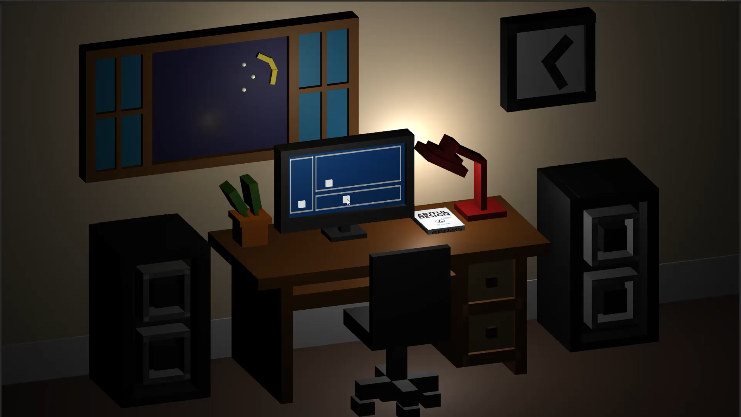 Screenshot of Roomstep where the room features little action.