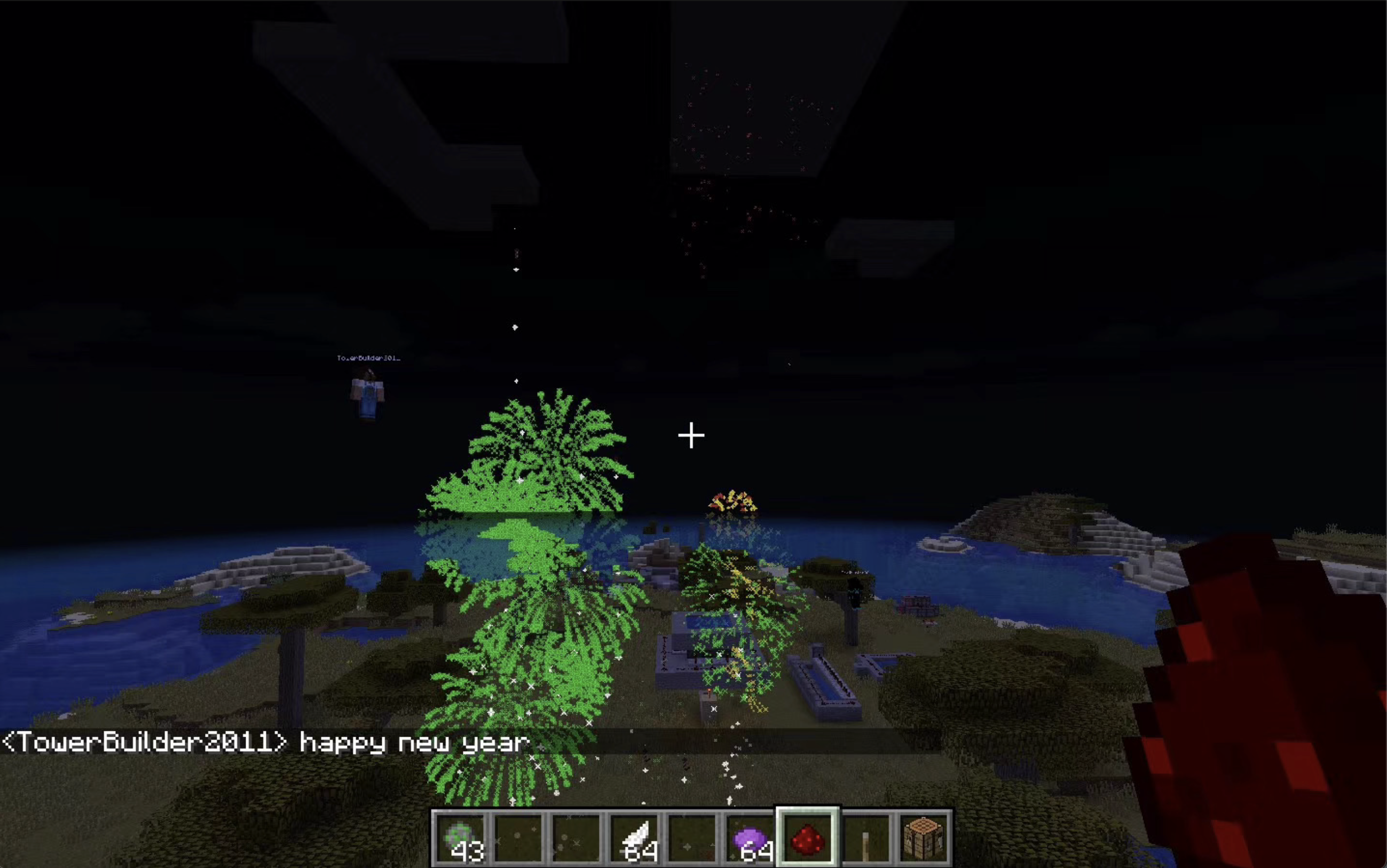 Celebrating New Year in Minecraft